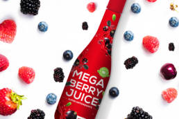 Full Sleeve Mega Berry Juice label Design