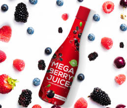 Full Sleeve Mega Berry Juice label Design